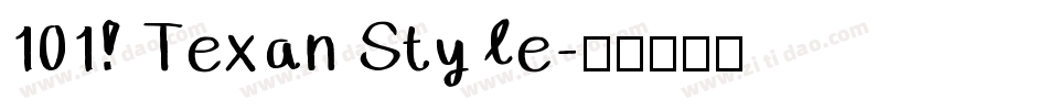 101! Texan Style字体转换